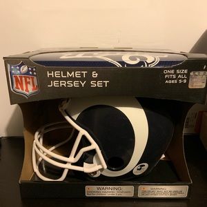 LA Rams Kids Helmet and Jersey